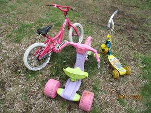 lot 72 image: Girls Raleigh bike, Winnie the Pooh.