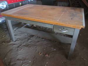 lot 156 image: Large Drafting Table with Drawer - ...