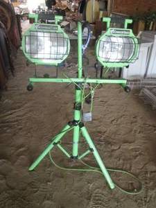 lot 171 image: Commercail Electric 2 Lamp Work Lig...