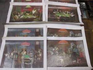 lot 503 image: 4 Posters of Dogs Playing Cards 2 o...