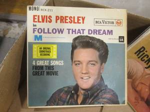 lot 508 image: Vintage Elvis and Ricky Nelson 45s...