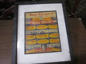 lot 535 image: Framed Music Event Advertising Post...