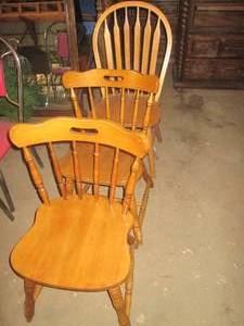 lot 117 image: 3 Solid Wood Chairs...