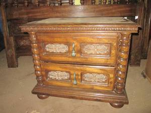 lot 122 image: 2-Drawer Night Stand 23 123 H x 2...