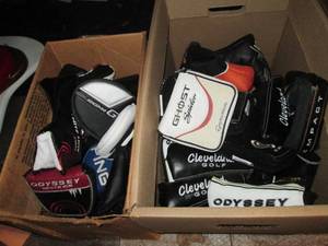lot 282 image: 2-box variety of padded golf club c...