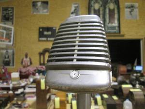 lot 346 image: Vintage Metal microphone and stand...
