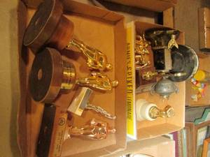 lot 386 image: Antique sports trophies some withou...