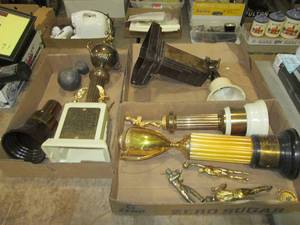 lot 390 image: Heavy antique sports trophies...