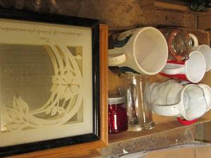 lot 392 image: Picture frames and glassware...
