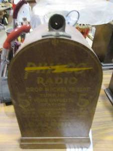 lot 495 image: Philoco branded coin operated radio...