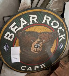 lot 015 image: Bear Rock Cafe sign APPROX 3 FEET IN DIAMETER