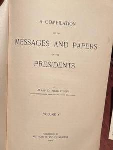 lot 019 image: 10 VOLUMES MESSAGES AND PAPERS OF THE PRESIDENTS COPYRIGHT 1902