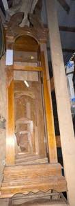 lot 603 image: Grandfather clock, wood case, NO glass or clock