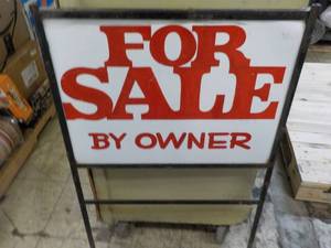 lot 1 image: Metal for Sale Sign- writing on bot...
