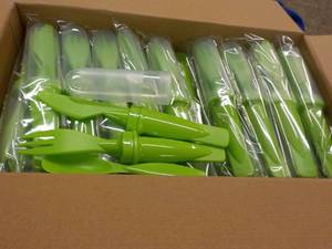 lot 122 image: Case of 50 Plastic Cutlery Sets...