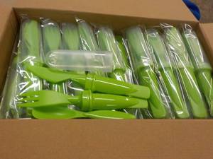 lot 123 image: Case of 50 Plastic Cutlery Sets...