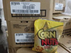 lot 265 image: 2 - 12 ct Boxes Corn Nuts Chili Pic...
