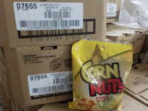 lot 268 image: 2 - 12 ct Boxes Corn Nuts Chili Pic...