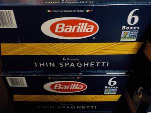 lot 278 image: 2 Boxes 6 Ct each Barilla Thin Spag...