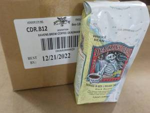 lot 301 image: 6 - 12 oz Bags Whole Bean Deadmans...