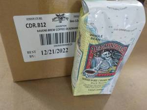 lot 303 image: 6 - 12 oz Bags Whole Bean Deadmans...