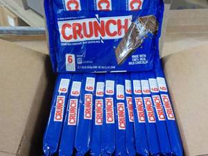lot 343 image: 12 - 6 ct Crunch Bars - 6 each 36 t...
