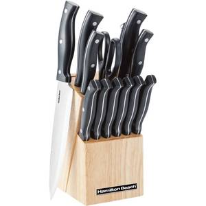 lot 6 image: Hamilton Beach - 14-Piece Knife Set - Blackwoodstainless steel