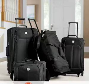 lot 45 image: Travelers Club 4-Piece Travel Luggage Set - Black