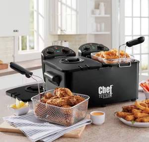 lot 60 image: Chef Tested Double Tank Deep Fryer by Wards