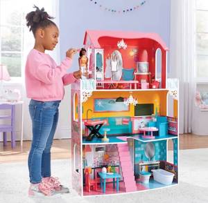 lot 93 image: Fashion Dollhouse with 23-Piece Furniture Set