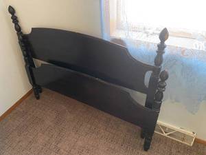 Chestnut Stained Oak TwinFull Bed Frame