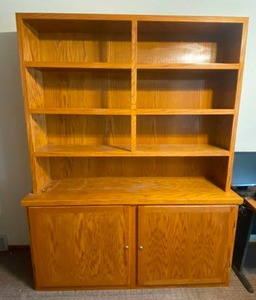 Golden Oak China Hutch