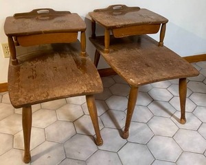 Pair of Two MCM Side Tables