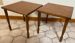 Pair of Two Wood Side Tables