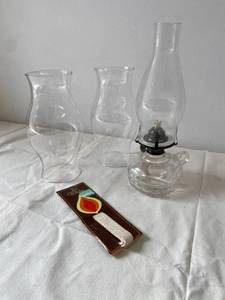 Lamplight Farms New Oil Lamp with Covers, Extra Wick