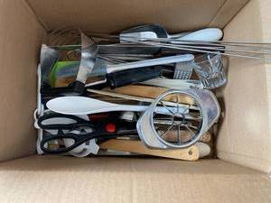 Box of Assorted Kitchen Utensils
