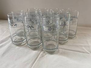 Blue & White Floral Drinking Glasses