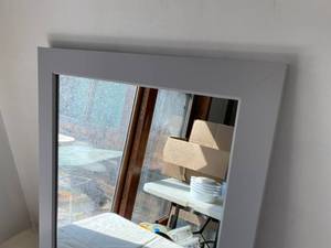 Gray Framed Mirror