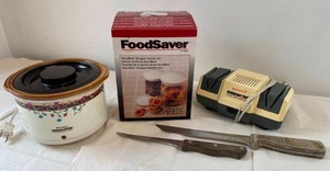 Presto Knife Sharpener, Crockett, Food Saver & More