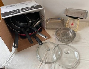 Vintage Scale, Various Pots & Pans