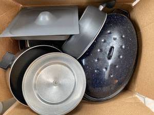 Lot of Assorted Pots, Electric Pans, Roasters