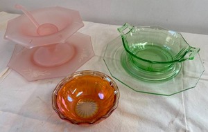 Colored Glass Display Dishes