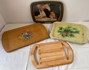 Vintage Food Trays Norman Rockwell, Hasko