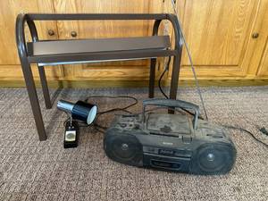 DeskGarage Light & Lamp, Sony CD & Cassette Player