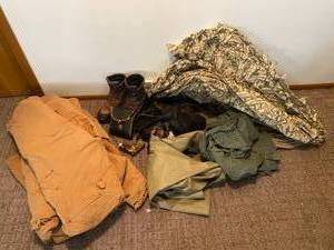 Lot 3 of Hunting Materials Pop-Up Tent, Winter Wear, Boots & More