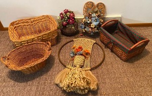 Vintage Baskets and Basket Wall Decor
