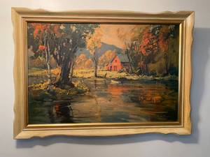 Framed Countryside Creek Artwork