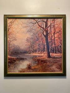 Framed Forest Artwork by Robert Wood