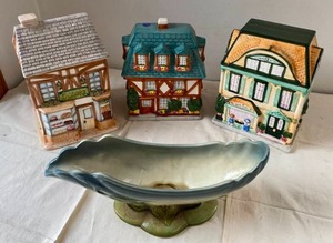 Vintage Town Cookie Jars, Hall Serving Bowl