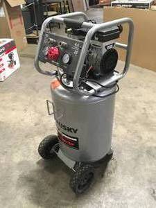 lot 5 image: Husky 20 Gal. Vertical Electric-Powered Silent Air Compressor   Customer Returns See Pictures